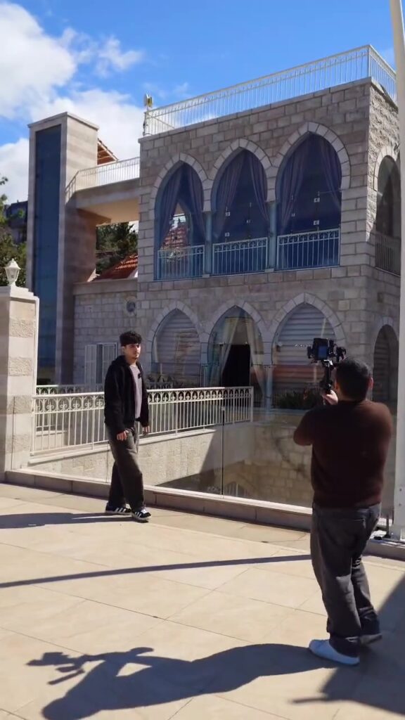 Outdoor model shoot in Lebanon with a videographer