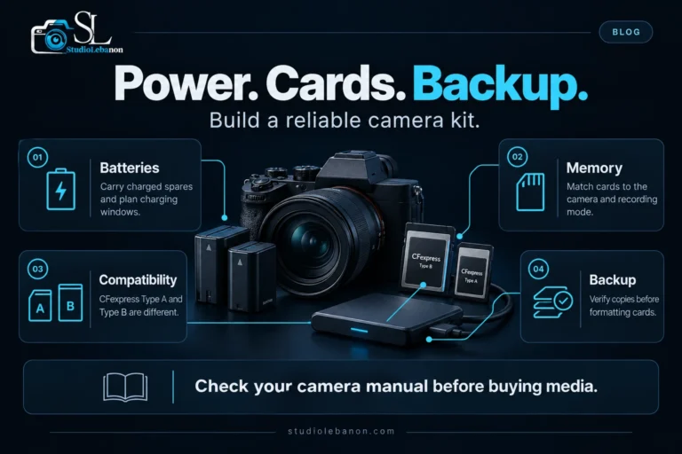 Camera Accessories in Lebanon: Which Batteries and Memory Cards Does Your Camera Actually Need? (8 Cameras Checked)